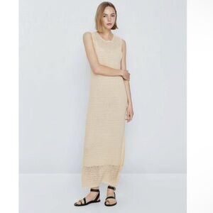 Massimo Dutti Cream Maxi Dress